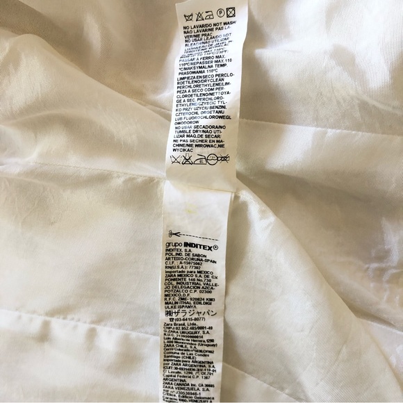 Zara Women’s Cream Sparkly Tweed Fringe Trim Blazer Jacket Size 4 - Picture 13 of 13